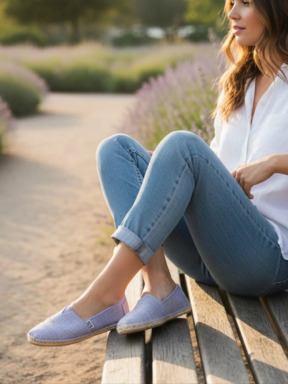 BNIAB J & Y Women’s Lavender Slip-On Espadrille Flats